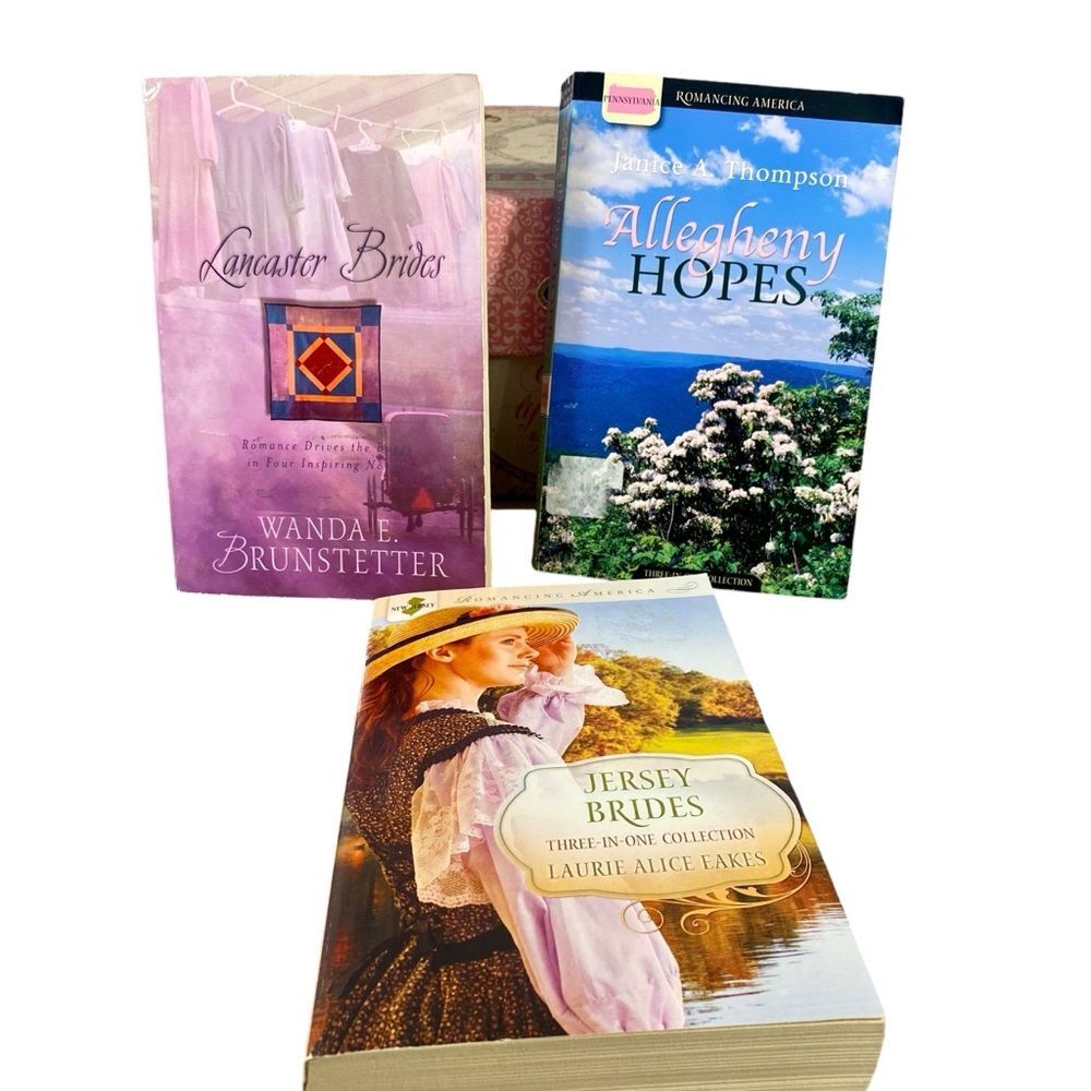 Pennsylvania New Jersey Romance Novels Set of 3 Romance Paperbacks Book Bundle